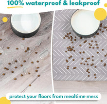 Load image into Gallery viewer, Large Gray Mud Cloth Pet Food Mat
