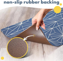 Load image into Gallery viewer, Large Blue Starburst Pet Food Mat