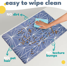 Load image into Gallery viewer, Large Blue Starburst Pet Food Mat