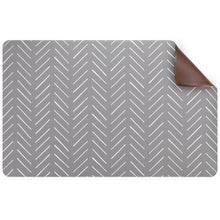 Load image into Gallery viewer, Large Gray Mud Cloth Pet Food Mat