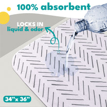 Load image into Gallery viewer, White Mud Cloth Washable Pet Pee Pads (2 Pack)