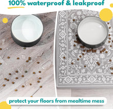 Load image into Gallery viewer, Large Gray Casablanca Pet Food Mat