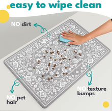 Load image into Gallery viewer, Large Gray Casablanca Pet Food Mat