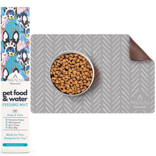 Load image into Gallery viewer, Gray Mud Cloth Pet Food Mat
