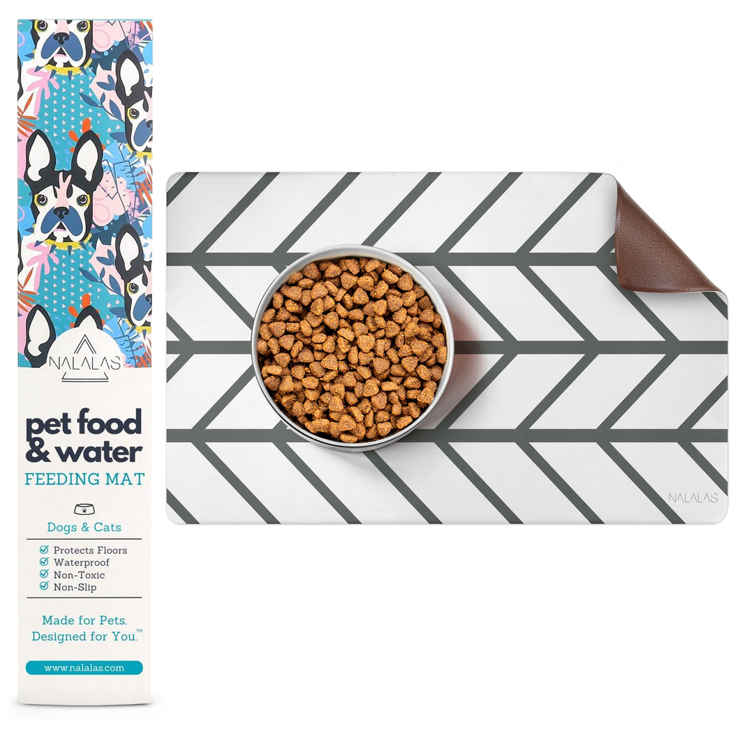 Herringbone Pet Food Mat