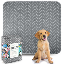 Load image into Gallery viewer, Gray Mud Cloth Pet Pee Pads - 4 Pack
