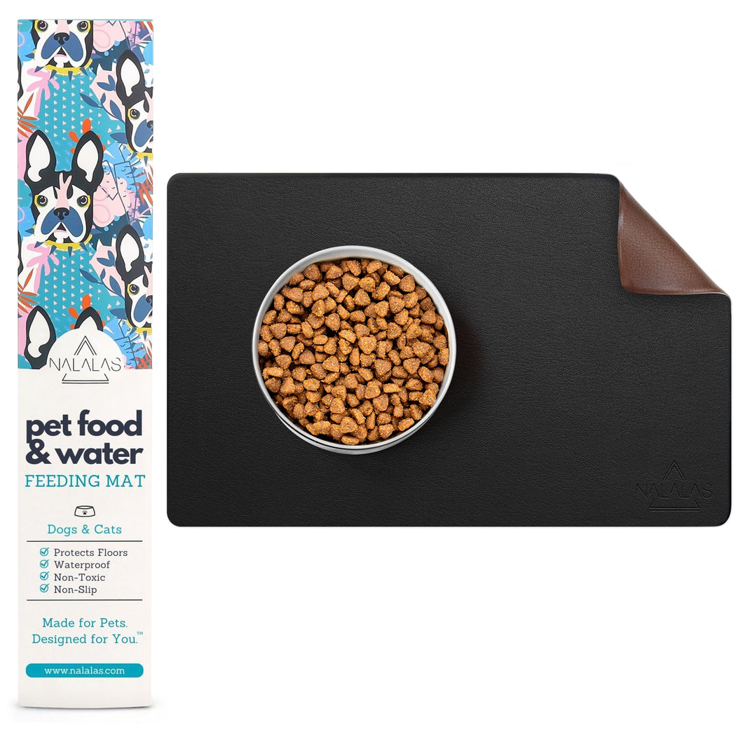 Noir Pet Food Mat