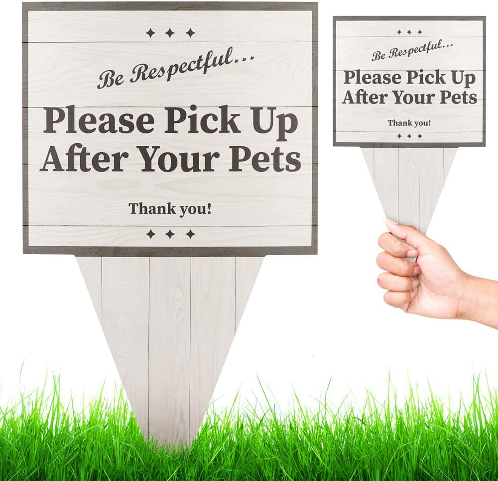 Farmhouse - Pick Up After Your Pets Yard Sign