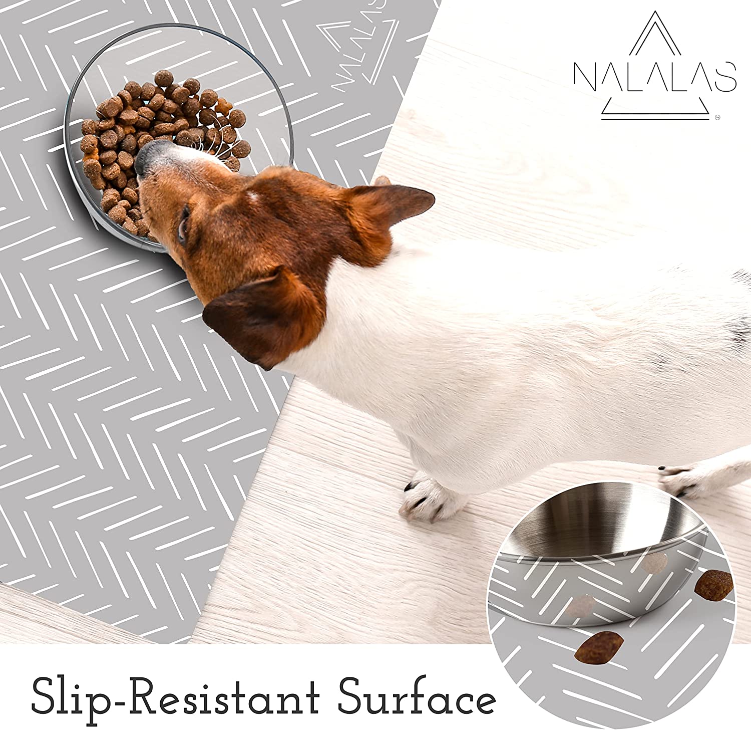 Gray Mud Cloth Pet Food Mat – NALALAS