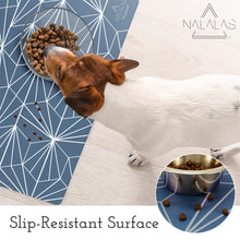 Load image into Gallery viewer, Blue Starburst Pet Food Mat
