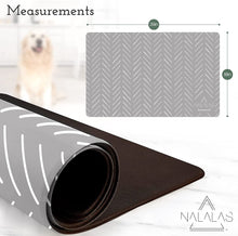 Load image into Gallery viewer, Gray Mud Cloth Pet Food Mat
