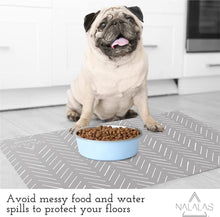 Load image into Gallery viewer, Gray Mud Cloth Pet Food Mat
