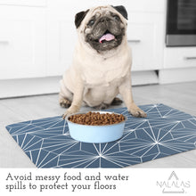 Load image into Gallery viewer, Blue Starburst Pet Food Mat
