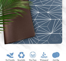 Load image into Gallery viewer, Blue Starburst Pet Food Mat
